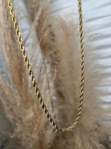 Twisted gold chain