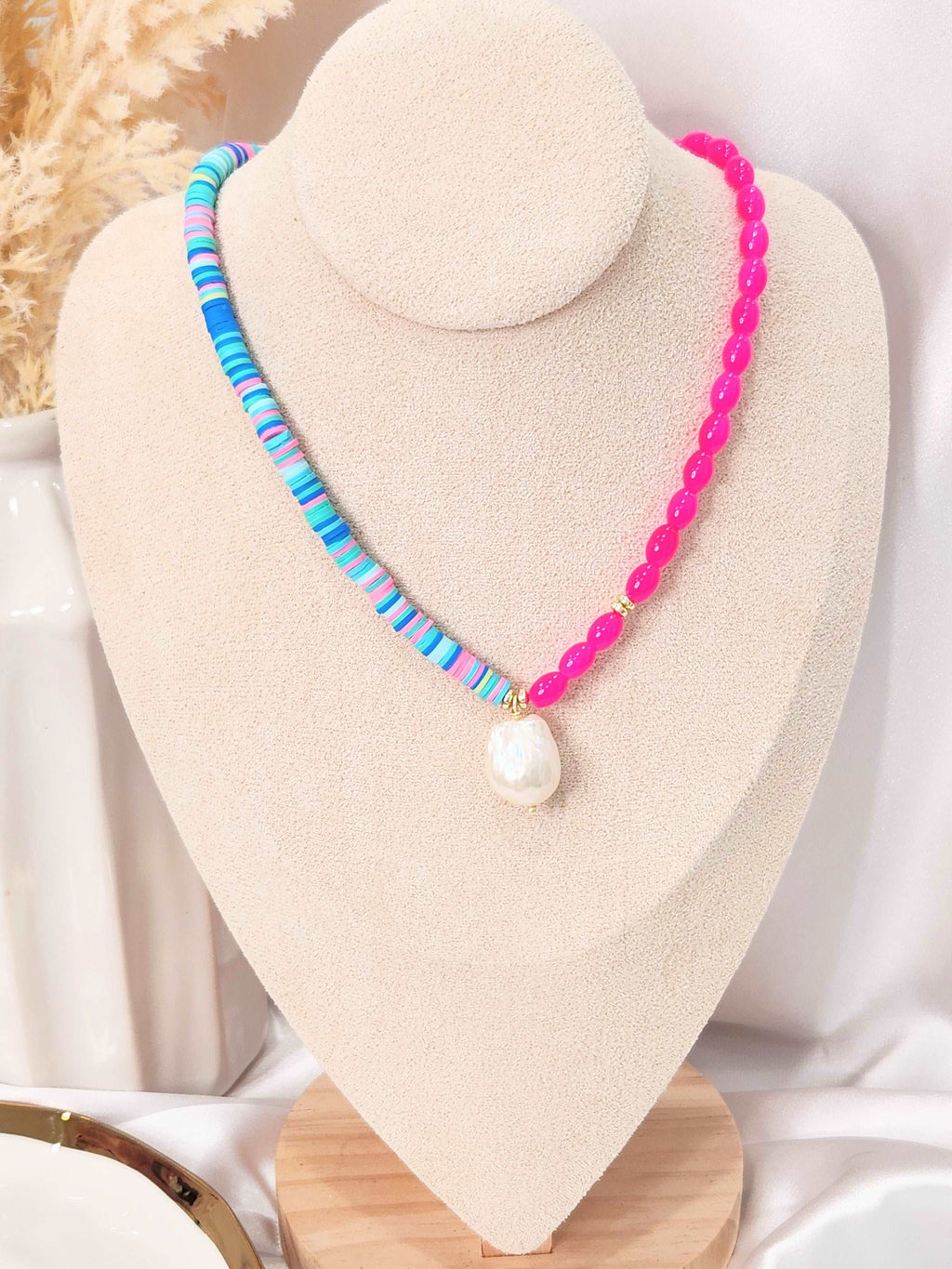 Rainbow Pearl Necklace