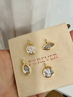 Load image into Gallery viewer, Clear zirconia Charms
