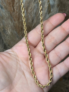 Twisted gold chain