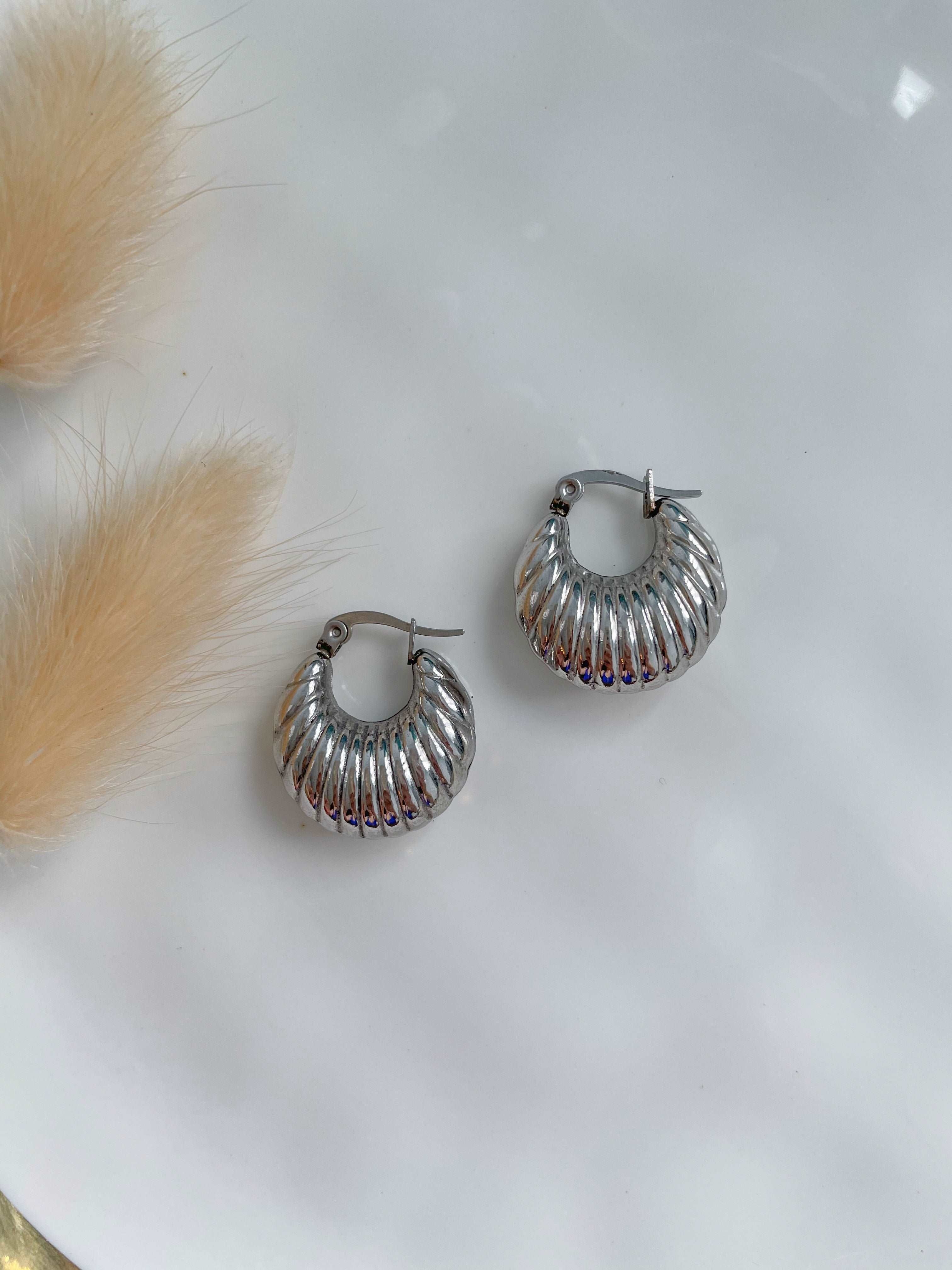 Ava Silver Hoops