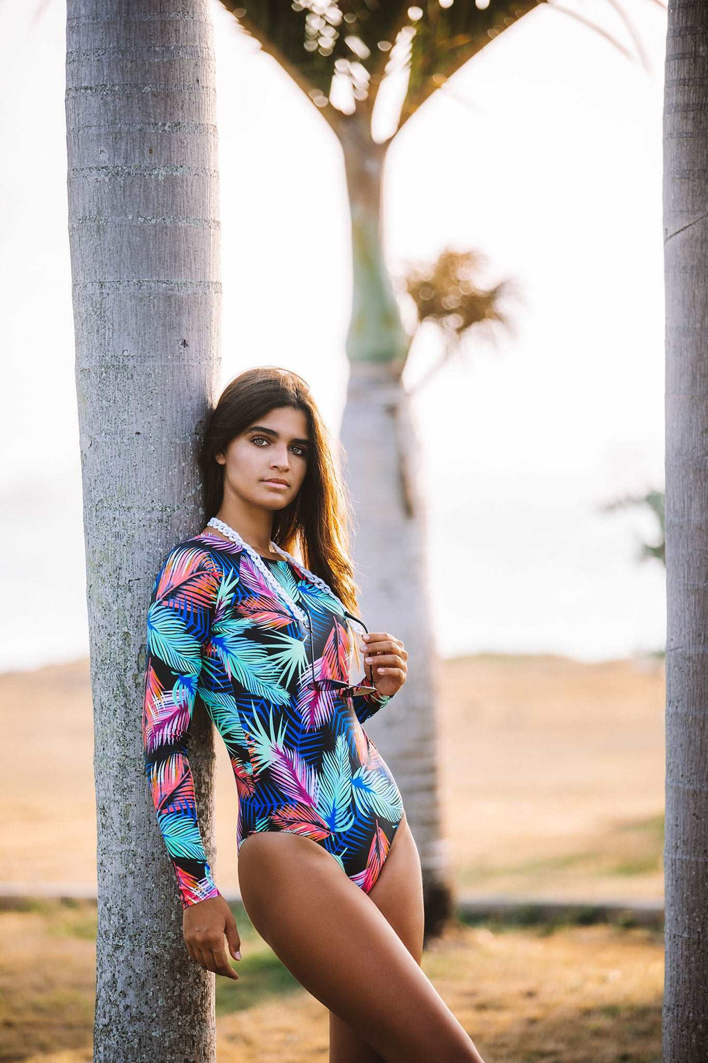 Palms Long Sleeves Swimsuit