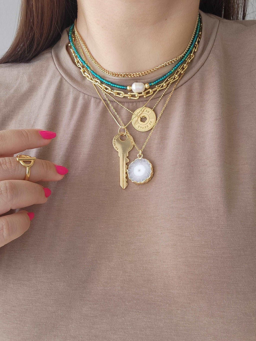 Emerald Pearl Necklace