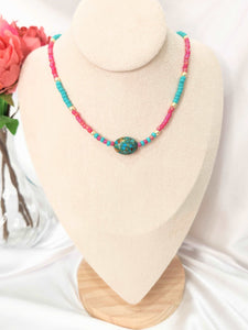 Mosaic Stone Necklace